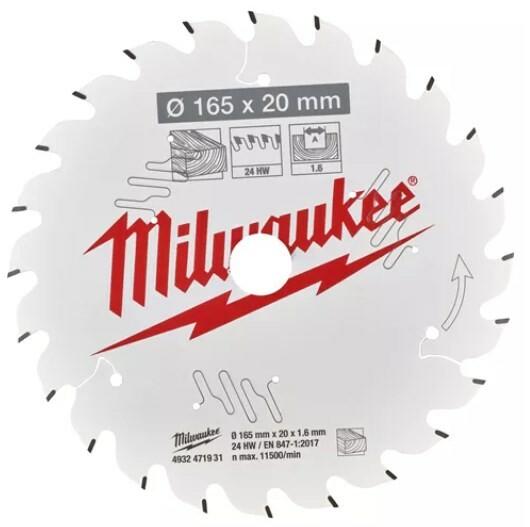 

Пильный диск Milwaukee PFTE 165х20х1.6мм 24 зубьев (4932471931)