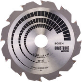Пильный диск Bosch 190x30 12T Construct (2608640633)