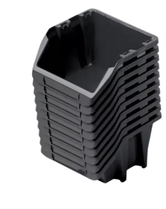 Набор контейнеров Kistenberg Bineer short 288x158x187 мм, черный, 10 шт (KBISS20-411 10) изображение 2