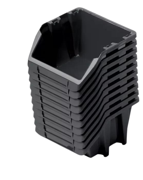 Набор контейнеров Kistenberg Bineer short 288x158x187 мм, черный, 10 шт (KBISS20-411 10) изображение 2