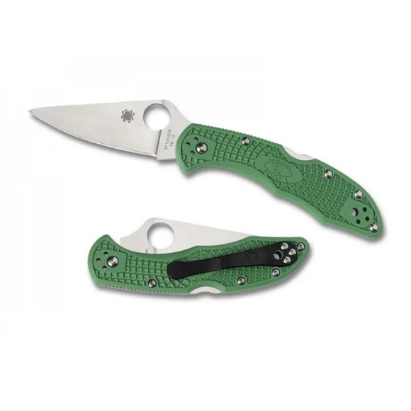 Нож Spyderco Delica 4 Flat Ground (green) (87.01.34) изображение 2
