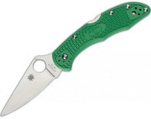 Нож Spyderco Delica 4 Flat Ground (green) (87.01.34)