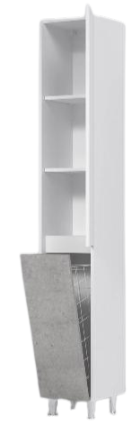 Шкаф-пенал напольный с корзиной AM.PM GEM S, правый, 35 см,  M91CSR0351BF38 изображение 3