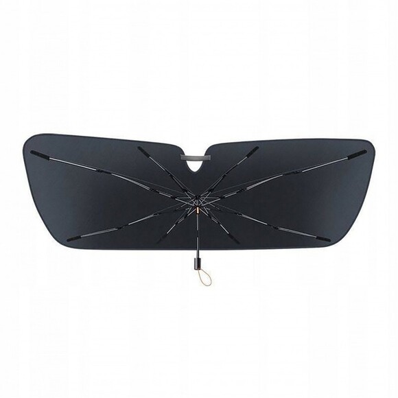 Солнцезащитный зонт для автомобиля SunShield 126х140х80cm, black (57232) изображение 5
