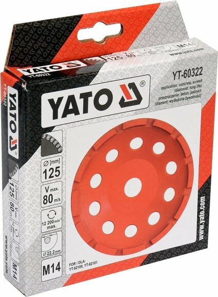 Шліфувальний алмазний диск Yato YT-60322 фото 4