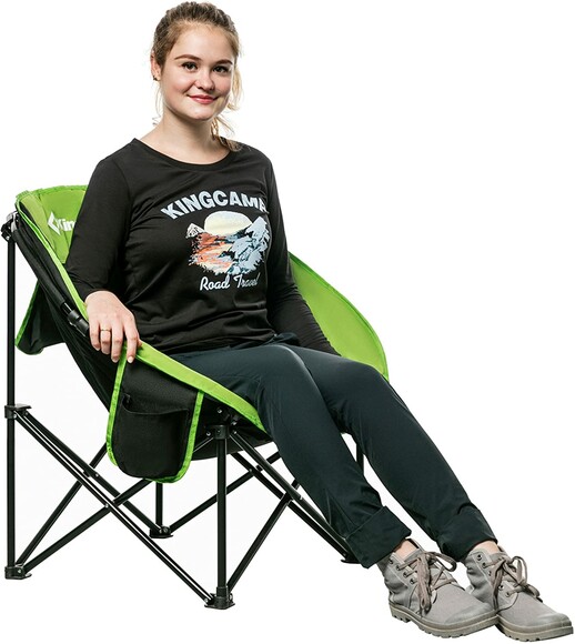 Раскладное кресло KingCamp Moon Leisure Chair Black/Green (KC3816 Black/Green) изображение 4