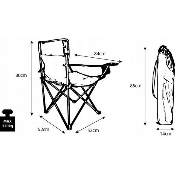 Кресло складное для кемпинга и рыбалки SportVida (SV-ML0004) изображение 9