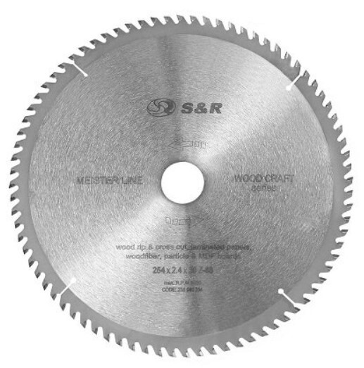 

Диск розпилювальний S&R WoodCraft Meister 254x30x2.6 мм (238080254)