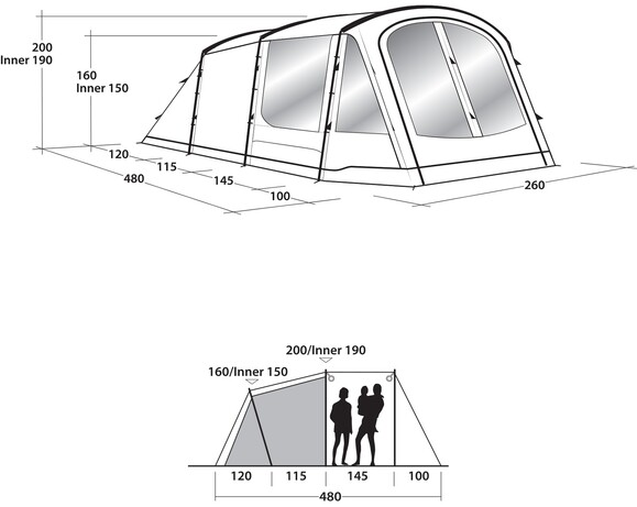Палатка Outwell Springwood 4 Green (111210) (928823) изображение 8