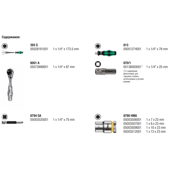 Набор инструментов для изготовления окон WERA Kraftform Kompakt F 1 (05134013001) изображение 2
