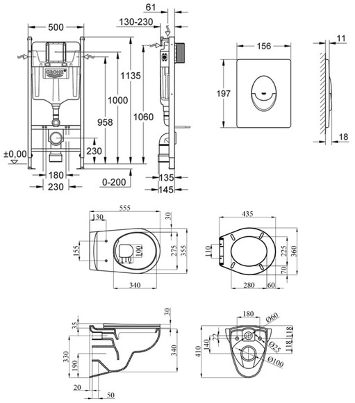 Інсталяція для унітазу Grohe Solido Start 4-в-1 (UA38971964A) (CV032251) фото 4