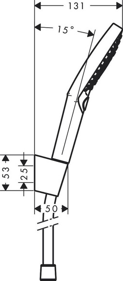 Душевой набор HANSGROHE Raindance Select S, с держателем и шлангом (26721000) изображение 2