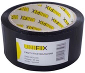 Стрічка клейка пакувальна UNIFIX 45 мм, 200 м (чорна) (SKB-5400266)