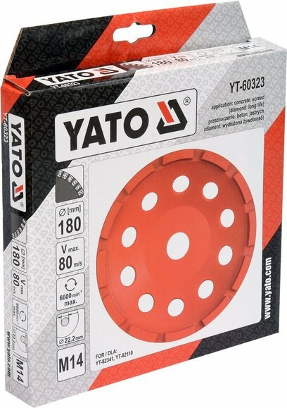 Шлифовальный алмазный диск Yato YT-60323 изображение 5