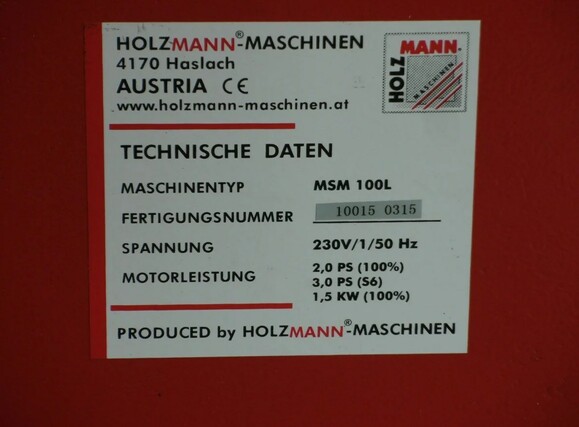 Ленточная шлифовальная машина по металлу Holzmann MSM 100L изображение 5