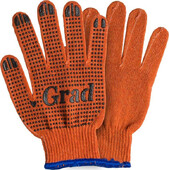 Перчатки трикотажные Grad Лайт с ПВХ точкой оранжевые р10 (9442775)