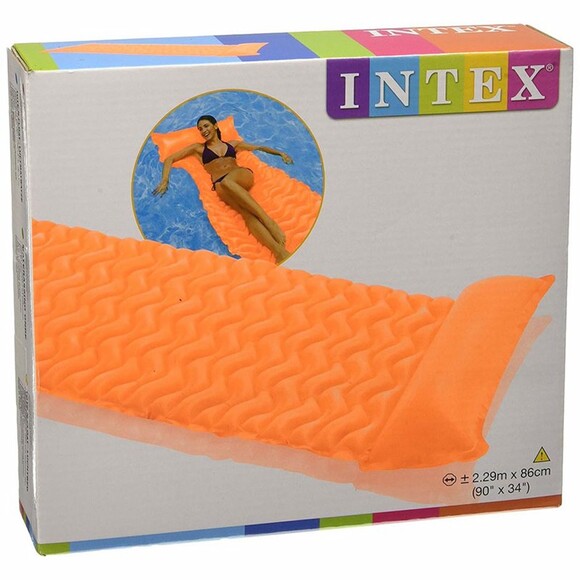 Пляжный надувной матрас Intex 229-86см Оранжевый (58807-3) изображение 2