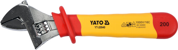 Ключ розвідний Yato 200мм VDE (YT-20940)
