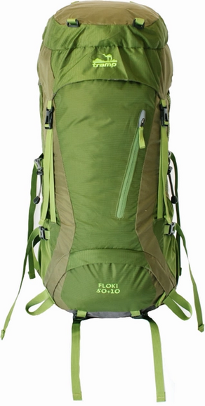 Рюкзак Tramp Floki туристический зеленый/оливковый 50+10л (UTRP-046-green)