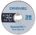 Набір відрізних кругів по металу Dremel EZ SpeedClic SC409 38х0.75 мм, 5 шт. (2615S409JB) 