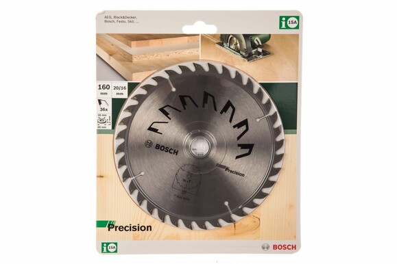 Циркулярний диск Bosch PRECISION 160x20 мм, 36 зубів (2609256856) фото 3