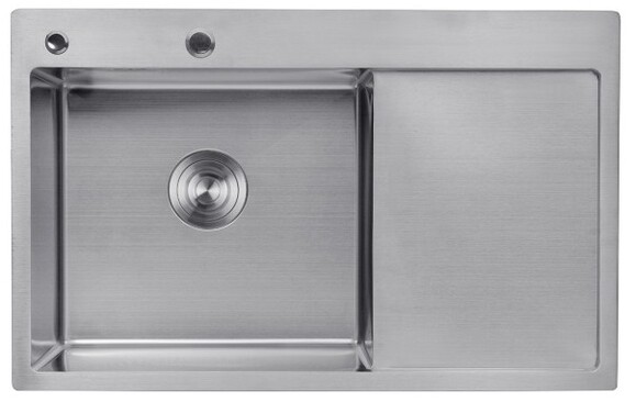 Кухонна мийка Kroner KRP Geburstet-7849LHM, 3.0/1.0 мм (CV025275)