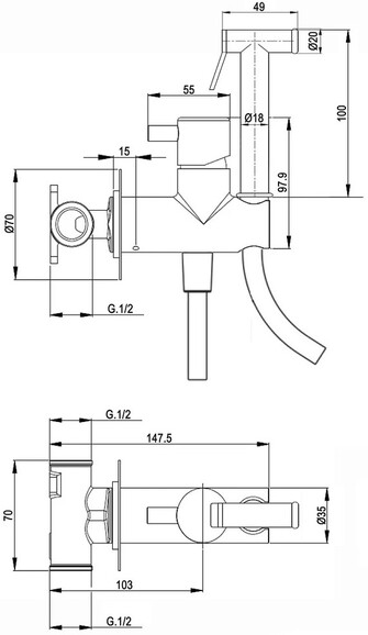 Гігієнічний душ DEVIT ART (CV50795640) фото 2