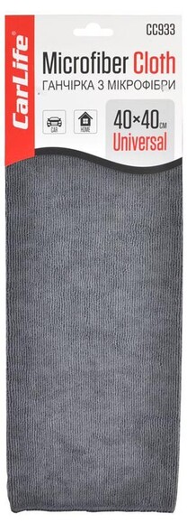 Тряпка Carlife 40x40 см (серая) (CC933)