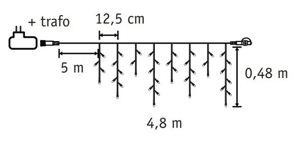 Гірлянда з'єднувальна Luca Lighting Бахрома, 9.8 м, біла (8720362171096) фото 4