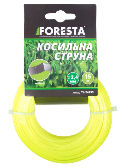 Леска для триммера Foresta квадратная, 2,4мм, 15м (67830005)