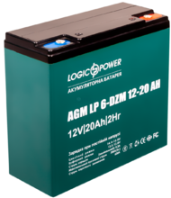 Тяговий свинцево-кислотний акумулятор Logicpower LP 6-DZM-20