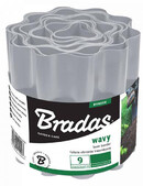 Бордюр хвилястий газонний Bradas 9 м, 25 см (світло-сірий) (OBFLGY 0925)