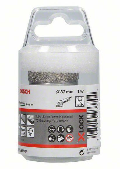 Алмазна коронка Bosch Dry Speed X-LOCK 32 мм (2608599034) фото 3