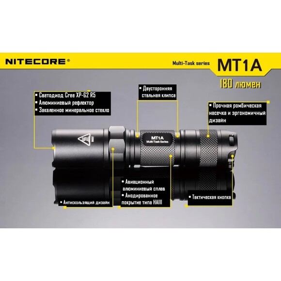 Кишеньковий ліхтар Nitecore MT1A (6-1070) фото 9