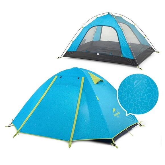 Двухместная палатка Naturehike P-Series NH18Z022-P (голубая) (6975641887911) изображение 3