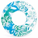 Надувной круг пляжный Intex Clear Color Tubes, 91 см, голубой (59251-3)