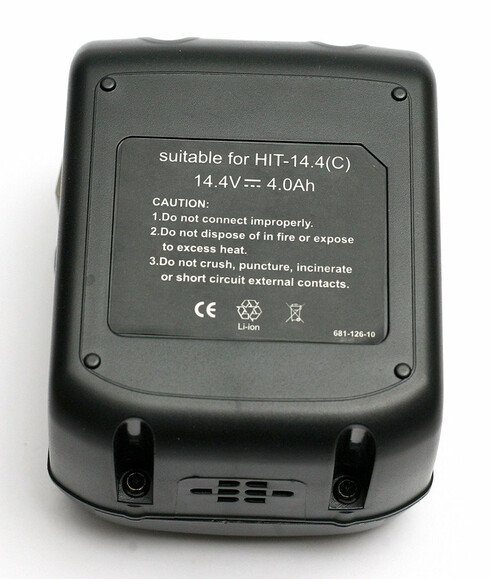 Аккумулятор PowerPlant для шуруповертов и электроинструментов HITACHI GD-HIT-14.4(C), 14.4 V, 4 Ah, LiIon (DV00PT0013) изображение 2