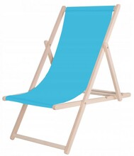 Шезлонг (кресло-лежак) деревянный для пляжа, террасы и сада Springos (DC0001 BLUE)