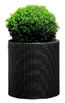 Горщик для квітів Keter Cylinder Planter L, сірий (7290103669430)