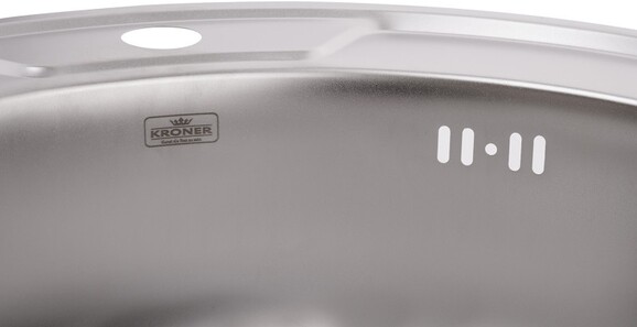 Кухонна мийка Kroner KRP Satin-490, 0.6 мм (CV022764) фото 2