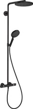 Душевая система HANSGROHE Raindance Select S Showerpipe 240 1jet, с термостатом, черная матовая (27633670)