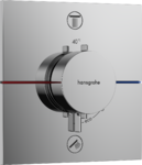 Термостат для душу Hansgrohe ShowerSelect Comfort E 15572000 для 2-х споживачів, прихований монтаж, хром
