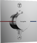 Термостат для душа Hansgrohe ShowerSelect Comfort E 15572000 для 2-х потребителей, скрытый монтаж, хром