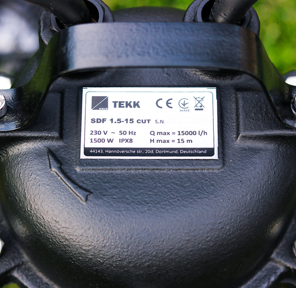 Дренажно-фекальний насос TEKK HAUS SDF 1.5-15 з фрезою та пультом керування (1000052) фото 4