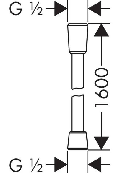 Душевой шланг Hansgrohe Isiflex, 1600 мм (28276670) изображение 2