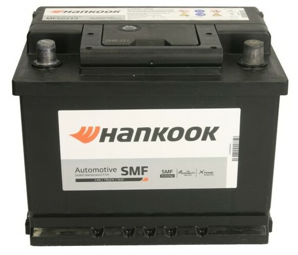 Автомобильный аккумулятор Hankook MF56219 12 В (62 Аh, 540 А, R+) изображение 3