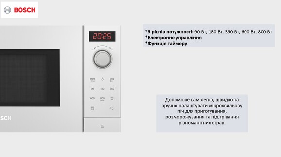 Микроволновая печь Bosch FFL023MW0 изображение 6