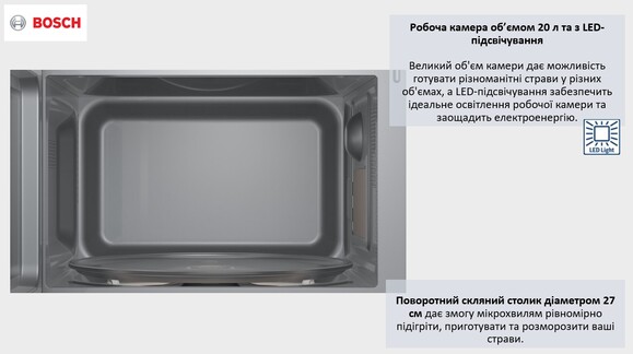 Микроволновая печь Bosch FFL023MW0 изображение 8