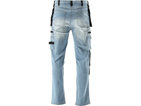 Штаны рабочие джинс стрейч р.XL (голубой) Yato (YT-79074) изображение 5