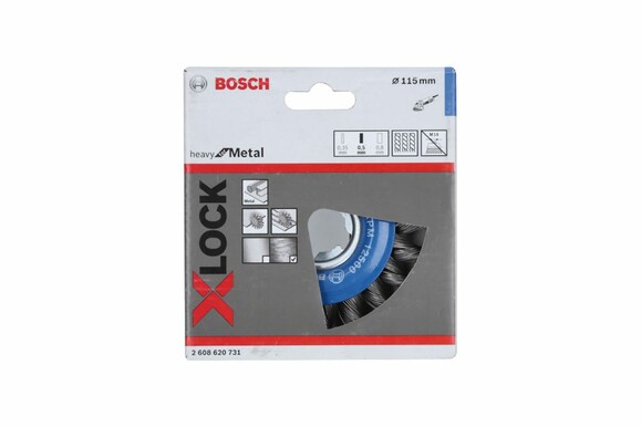 Кільцева щітка Bosch X-LOCK 115 мм, 0.5 мм (2608620731) фото 2